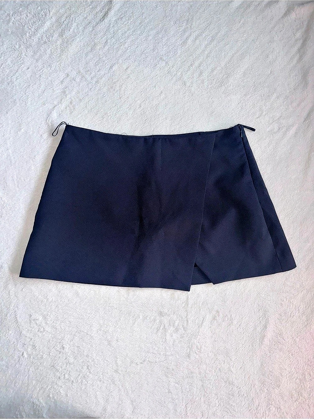 Womens Zara Navy Blue Wrap Skort Size Small S NWOT
